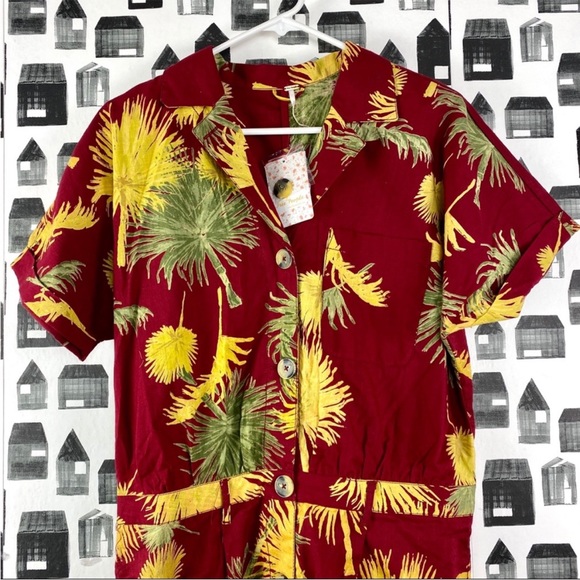 Free People - Romper - NWT Palm Leaf - Picture 6 of 6